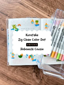 Kuretake Clean Color Dot: Hobonichi cousin test
